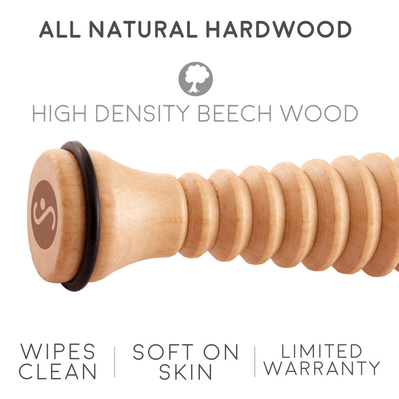 Body Back Wooden Foot Roller, Foot Massager for Plantar Fasciitis, Stress Relief, Relaxation - Image 2